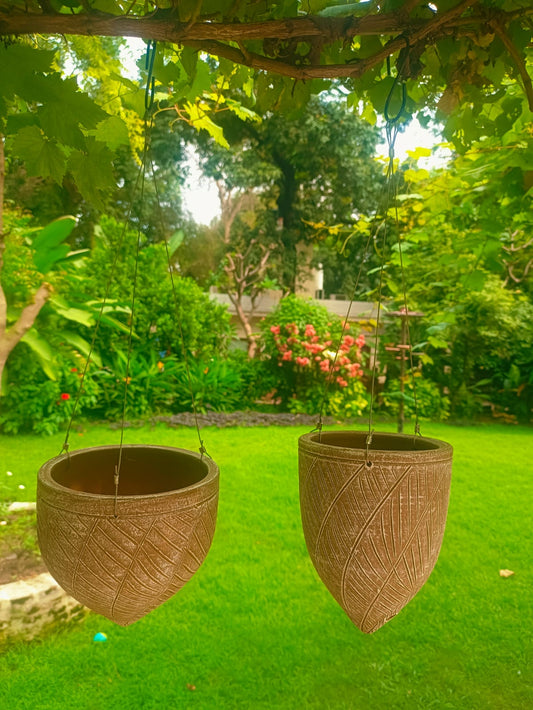 TERRACOTTA HANGING CONICAL PLANTER POT HOME GARDEN BALCONY DECOR