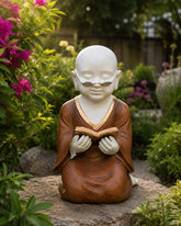 Reading Monk Garden Statue