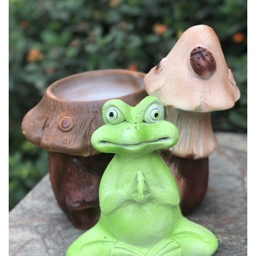 Frog with mushroom