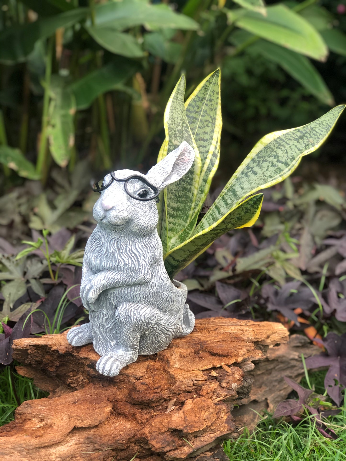 RABBIT WITH BENT EAR FOR OUTDOOR DECOR