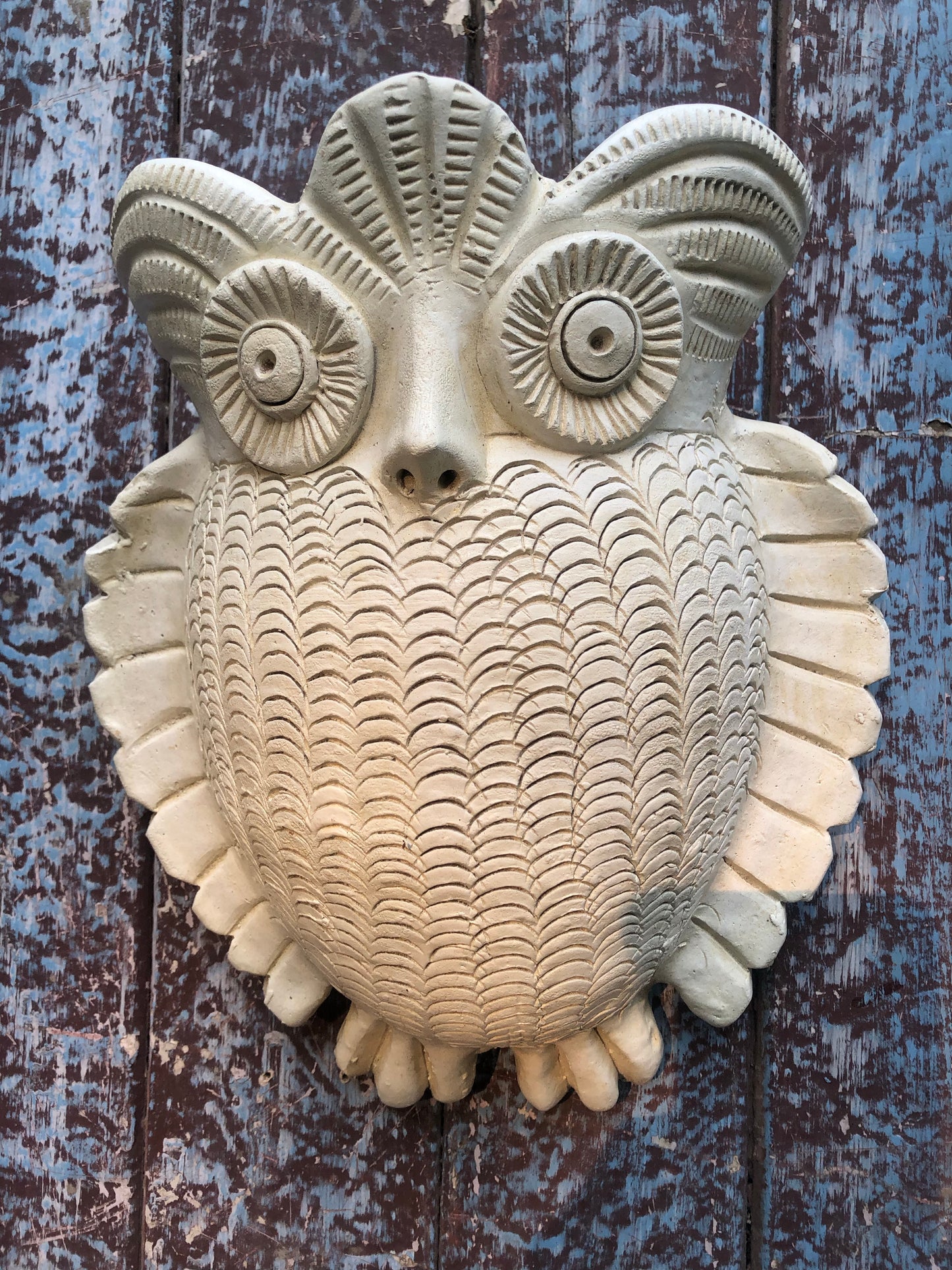 Terracotta owl wall planter pot for home garden balcony decor