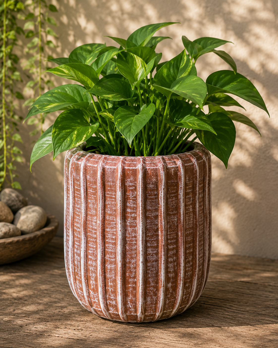 Fluted Terracotta Planter