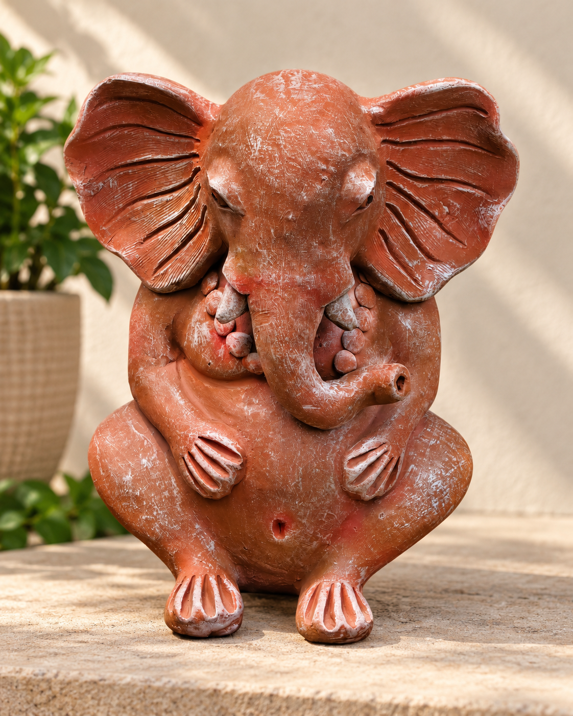 Terracotta Ganesha Garden Decor