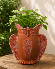 Owl with wings Terracotta Planter