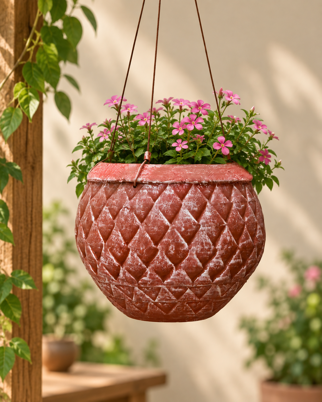 Pineapple Terracotta Hanging Planter (Small)