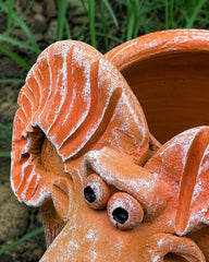 Curly Moose Terracotta Planter