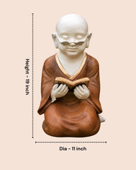 Reading Monk Garden Statue