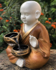 Zen Baby Monk Garden Waterfall