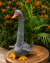 Open-Wing Terracotta Duck