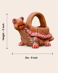 Terracotta Turtle Hanging Planter