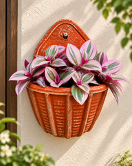 Ribbed Terracotta Wall Planter