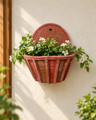 Ribbed Terracotta Wall Planter