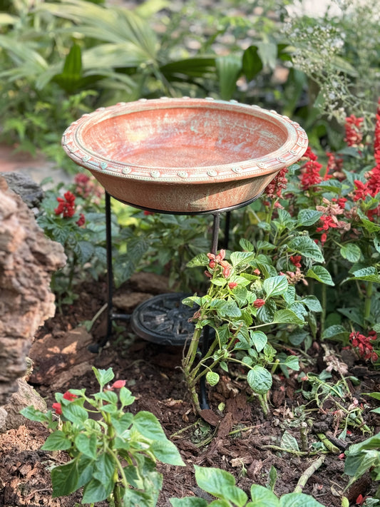 TERRACOTTA CARVED BASIN FOR HOME GARDEN AND BALCONY DECOR