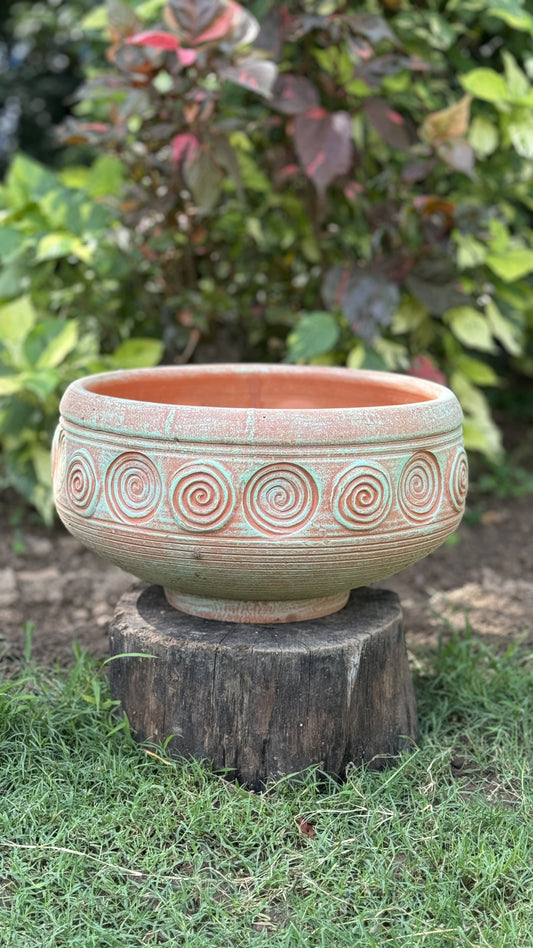 TERRACOTTA JALEBI PLANTER POT FOR HOME GARDEN BALCONY DECOR