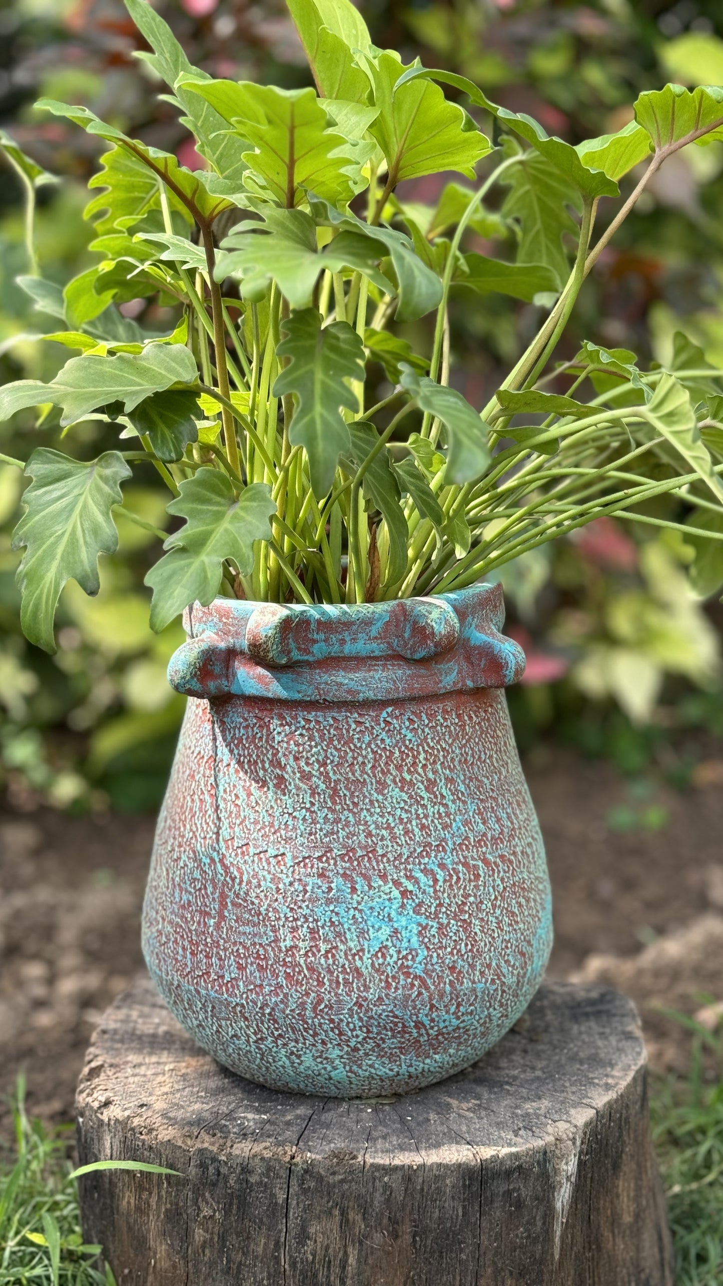 TERRACOTTA PLANTER  IN KNOB DESIGN FOR HOME GARDEN BALCONY DECOR