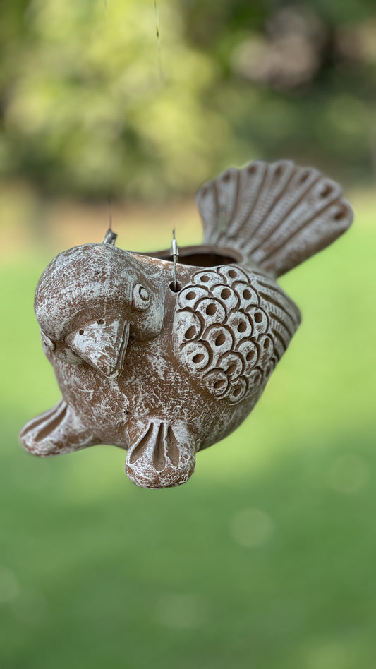 TERRACOTTA HANGING BIRD PLANTER FOR HOME GARDEN BALCONY DECOR