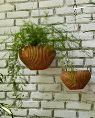 Fluted Terracotta Hanging Planter
