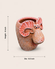 Curly Moose Terracotta Planter