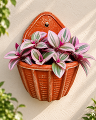 Ribbed Terracotta Wall Planter
