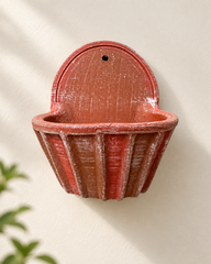 Ribbed Terracotta Wall Planter