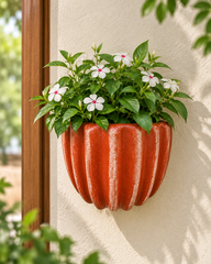 Classic Fluted Terracotta Wall Planter