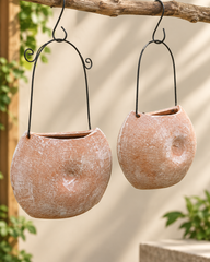 Shell Terracotta Hanging Planter