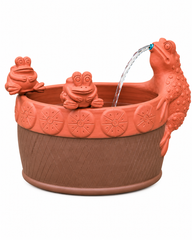 Rustic Terracotta Frog Waterfall