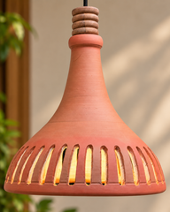Wide Funnel Terracotta Garden Lantern