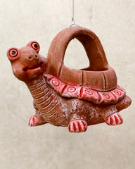 Terracotta Turtle Hanging Planter