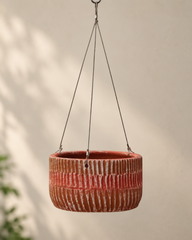 Ribbed Katora Terracotta Hanging Planter