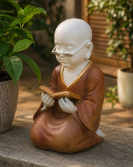 Reading Monk Garden Statue