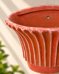 Fluted Terracotta Wall Planter