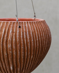 Fluted Terracotta Hanging Planter
