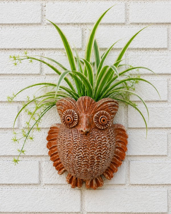 Owl Terracotta Wall Planter