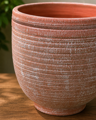 Open Ribbed Terracotta Planter