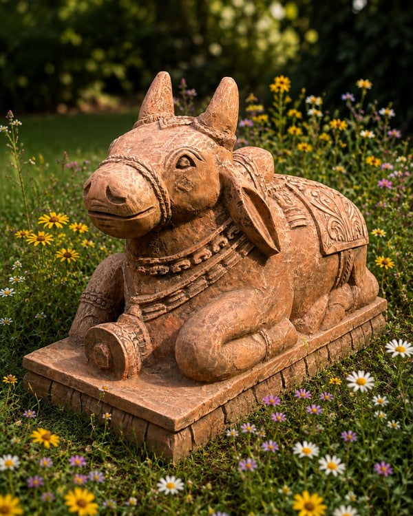 Sandstone Nandi Statue