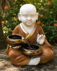 Zen Baby Monk Garden Waterfall