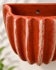 Classic Fluted Terracotta Wall Planter