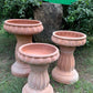 Terracotta Bird Bath with pedestal for Home Garden Balcony décor