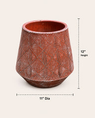 Diamond Conical Terracotta Planter