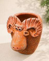 Curly Moose Terracotta Planter
