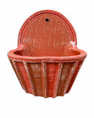 Ribbed Terracotta Wall Planter