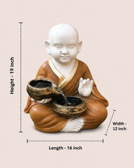 Zen Baby Monk Garden Waterfall