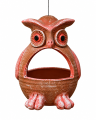 Terracotta Owl Hanging Planter