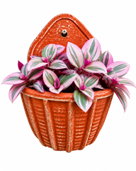 Ribbed Terracotta Wall Planter