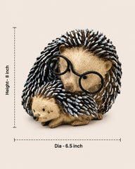 porcupine with baby figurine
