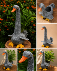 Open-Wing Terracotta Duck