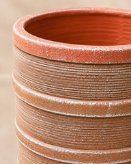 Ribbed Terracotta Planter