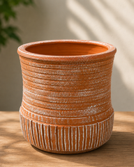 Decorative Ribbed Planter
