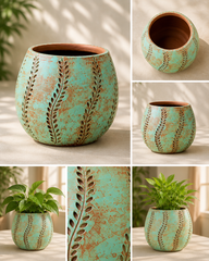 Floral Terracotta Planter